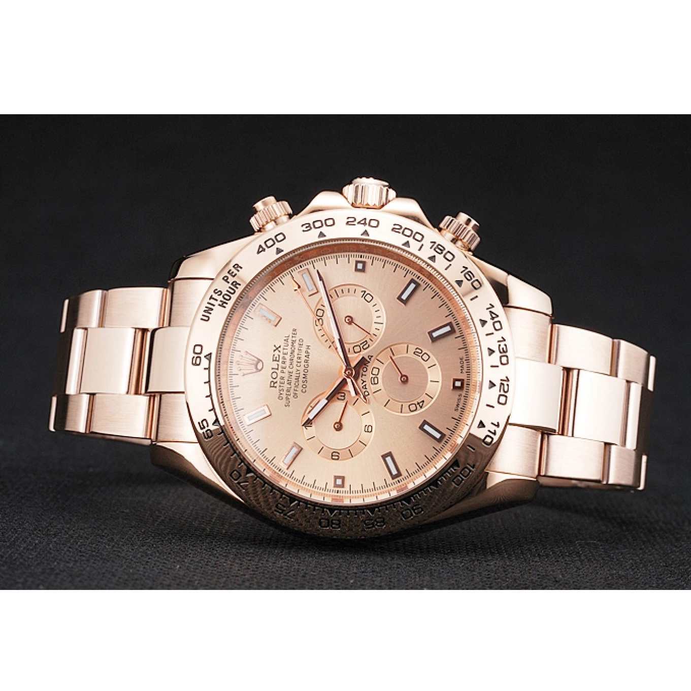 MiroTime 0727 Rolex Cosmograph Daytona Pink Dial Rose Gold Case And Bracelet 1454247